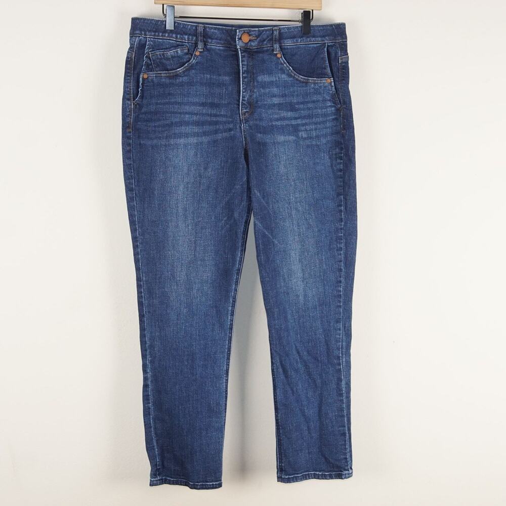 Democracy "Ab"solution Mid Rise Girlfriend Blue Jeans Womens Sz 16